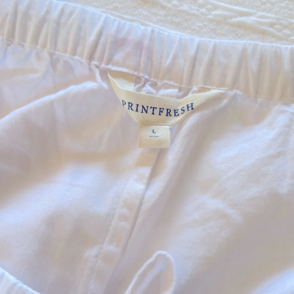 Printfresh White Pajama Pants with Red Hearts - Picture 3 of 4